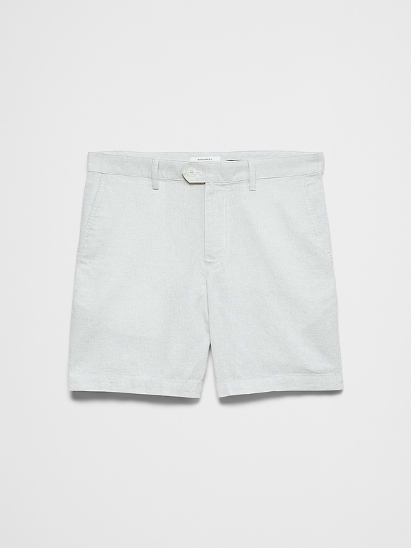 Standard-Fit 7" Linen-Blend Short