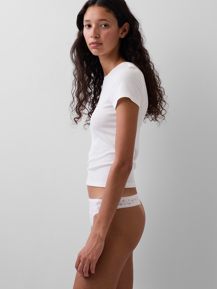 Image number 2 showing, Organic Stretch Cotton Thong