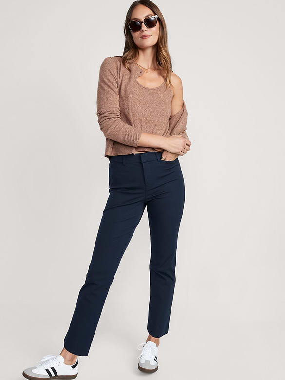 High-Waisted Pixie Straight Pants