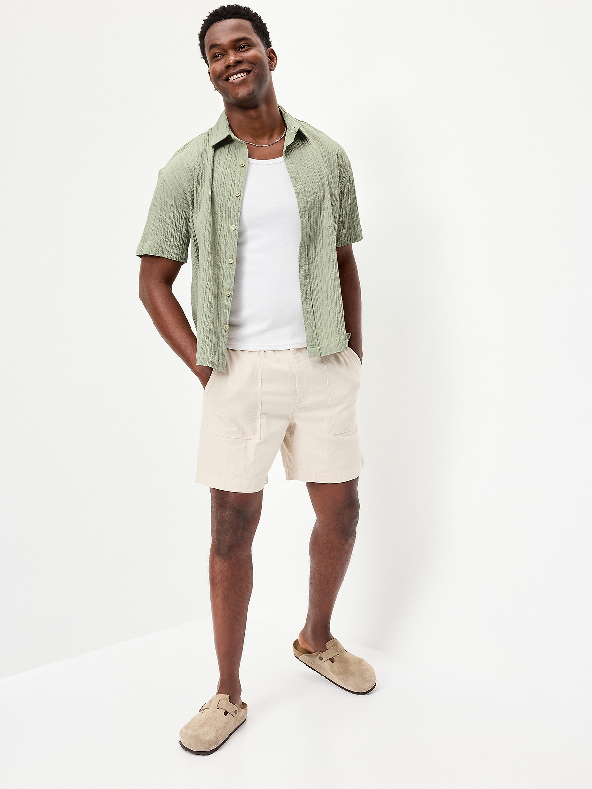 Loose Fit Textured Shirt | Old Navy