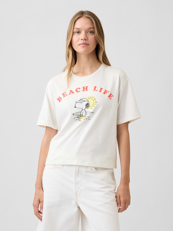 Image number 1 showing, Peanuts Oversized Graphic T-Shirt