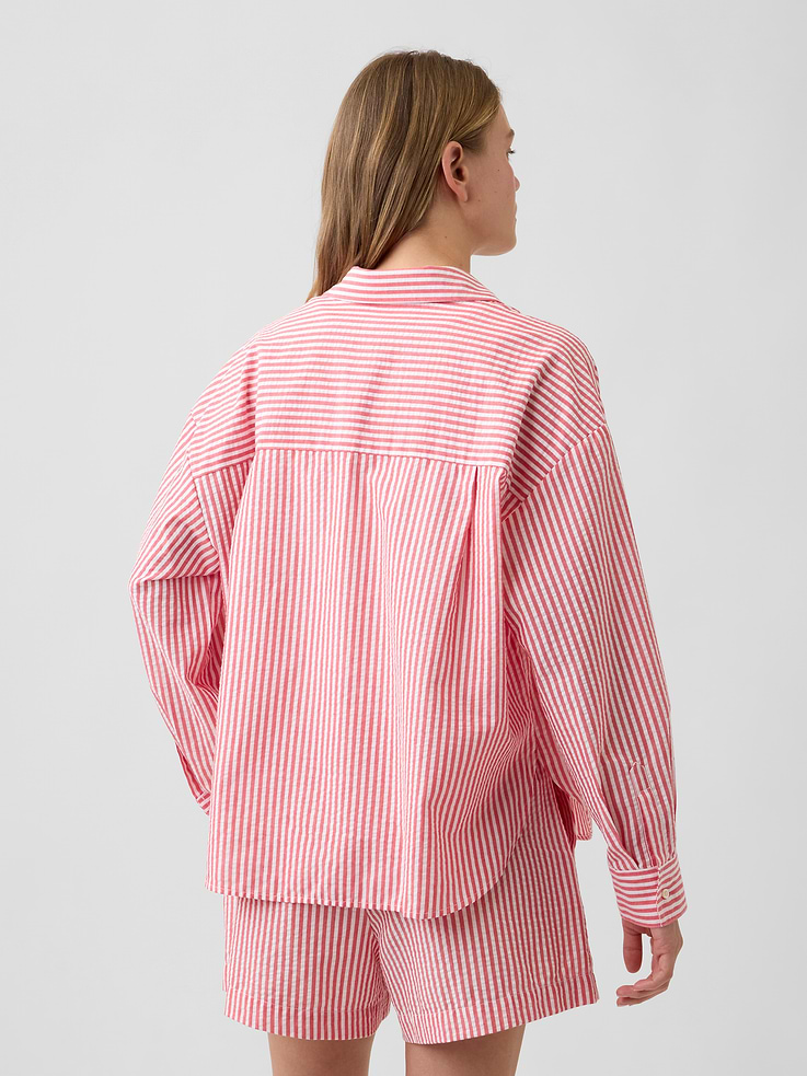 Image number 2 showing, Oversized Shirt in Seersucker