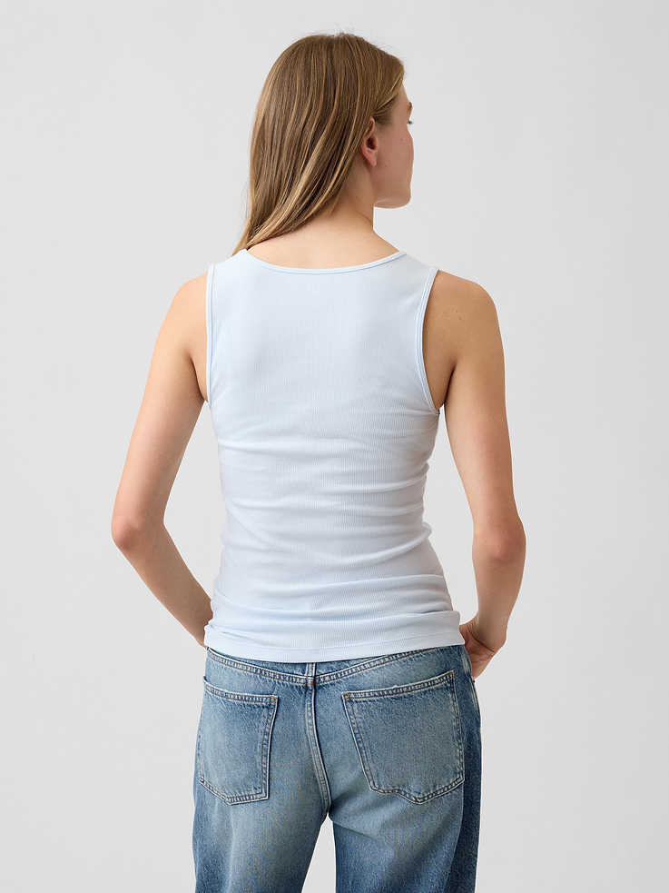 Image number 2 showing, Ribbed Scoopneck Tank Top