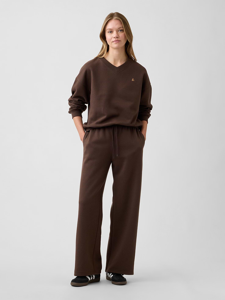 Image 3 of 5, Oversized Brannan Bear Wedge V-Neck Sweatshirt