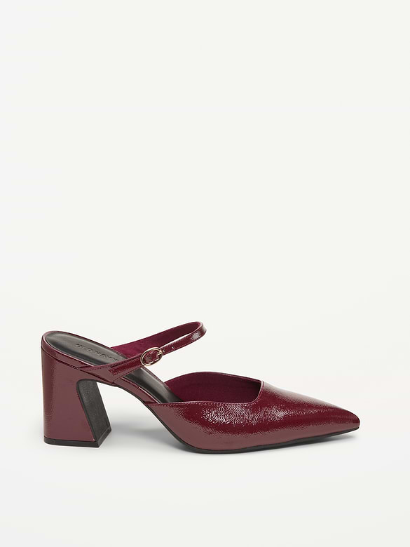 Mules à talon haut et à bride à boucle pour femme