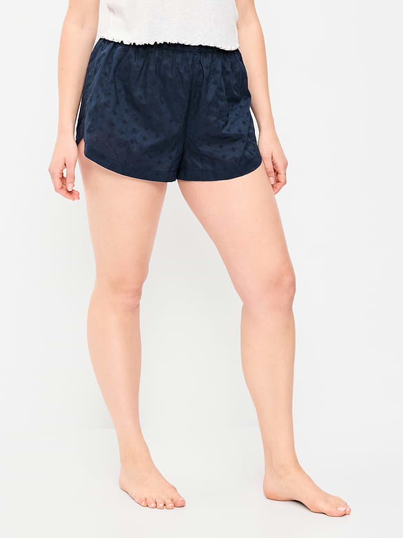 Classic Poplin Boxer Pajama Shorts