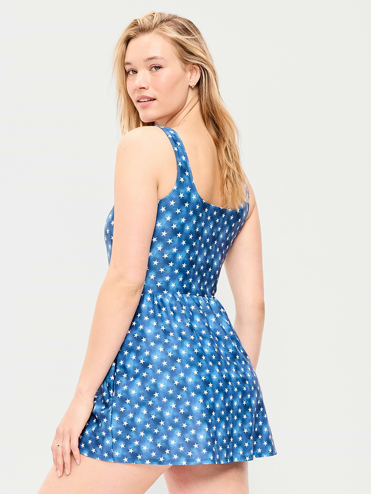 Image number 6 showing, Matte Side-Tie Swim Dress