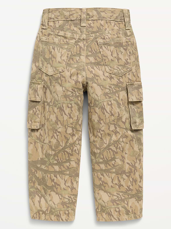Baggy Barrel-Leg Cargo Jeans for Toddler Boys