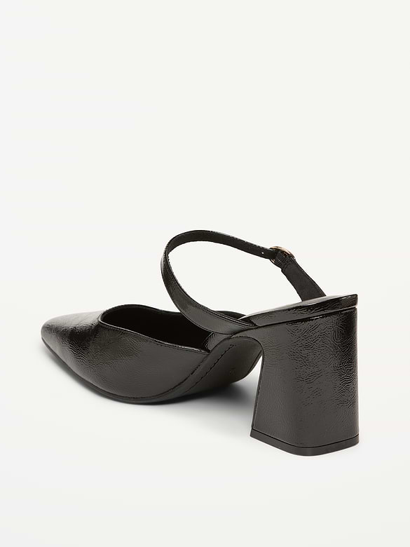 Buckle-Strap Mule Heels for Women
