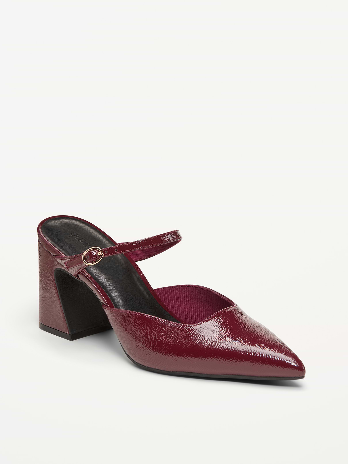 Buckle-Strap Mule Heels for Women