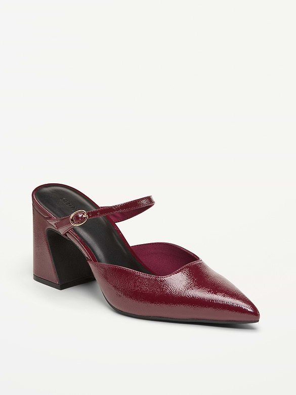 Mules à talon haut et à bride à boucle pour femme