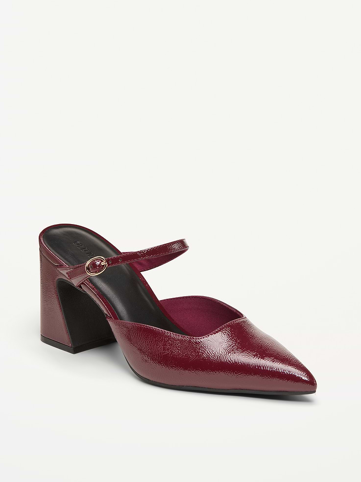 Image number 1 showing, Buckle-Strap Mule Heels for Women