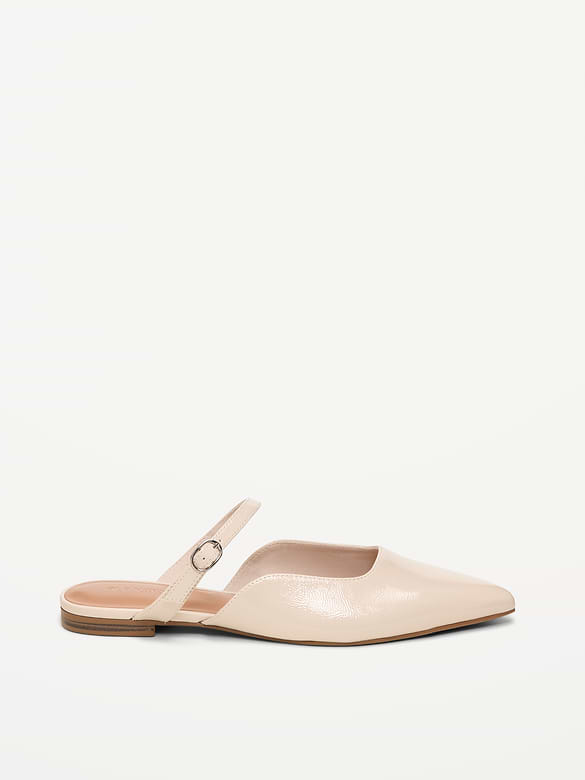 Pointed-Toe Mule Flats for Women