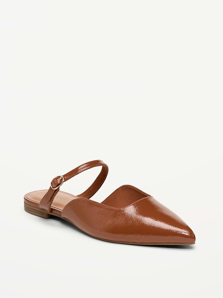 Image number 1 showing, Pointed-Toe Mule Flats for Women