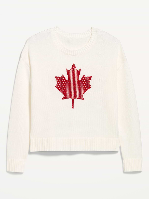 Crew-Neck Graphic Sweater