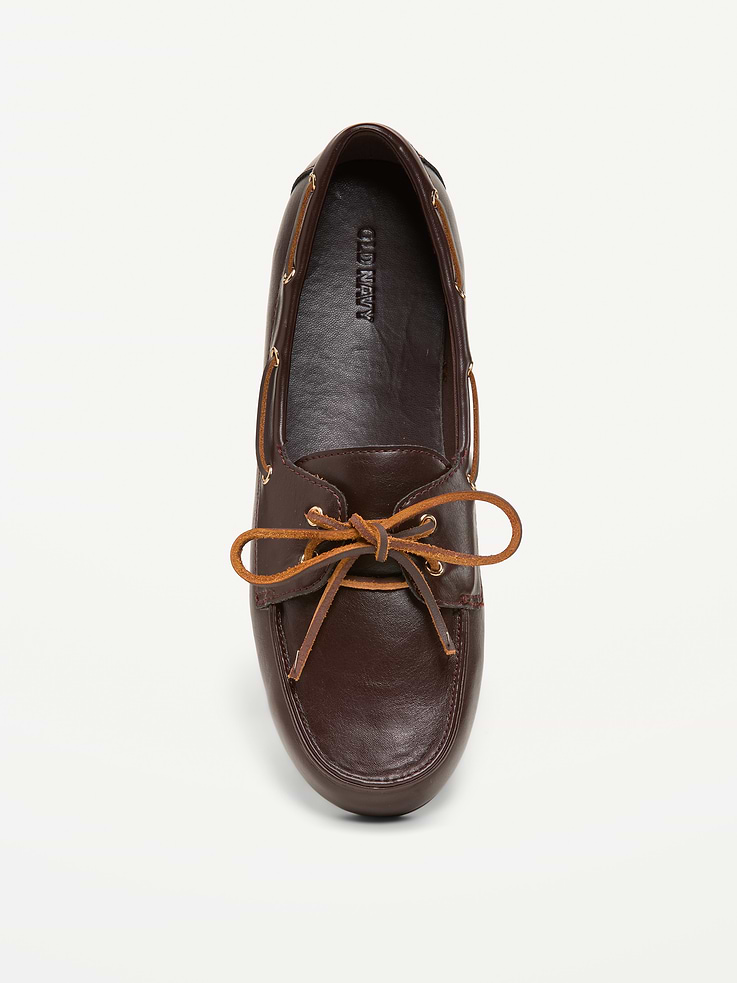 Image number 2 showing, Faux-Leather Boat Shoes for Women