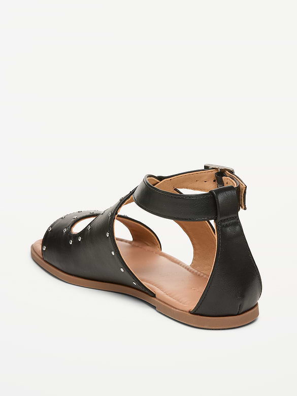 Faux-Leather Gladiator Sandals for Girls