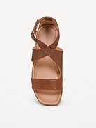 Image number 3 showing, Faux-Leather Gladiator Sandals for Girls