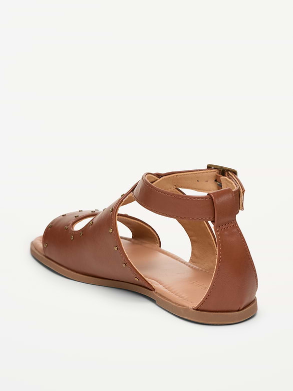 Faux-Leather Gladiator Sandals for Girls