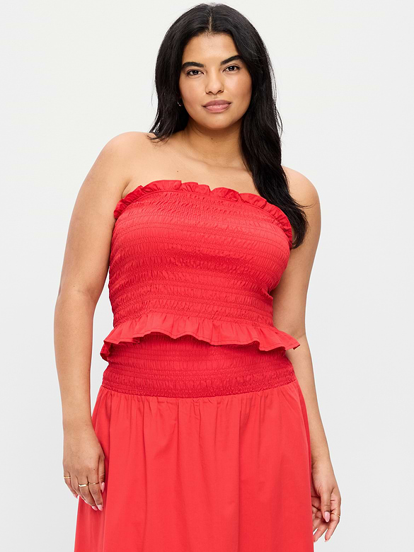 Bustier à corsage smocké