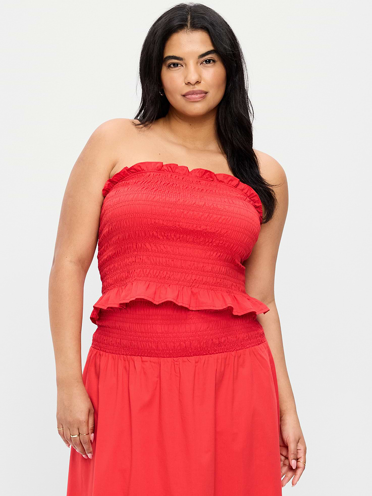 L'image numéro 5 présente Bustier à corsage smocké