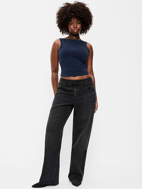 Low-Rise Loose Jeans