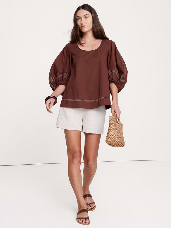 Cotton Scoop-Back Top