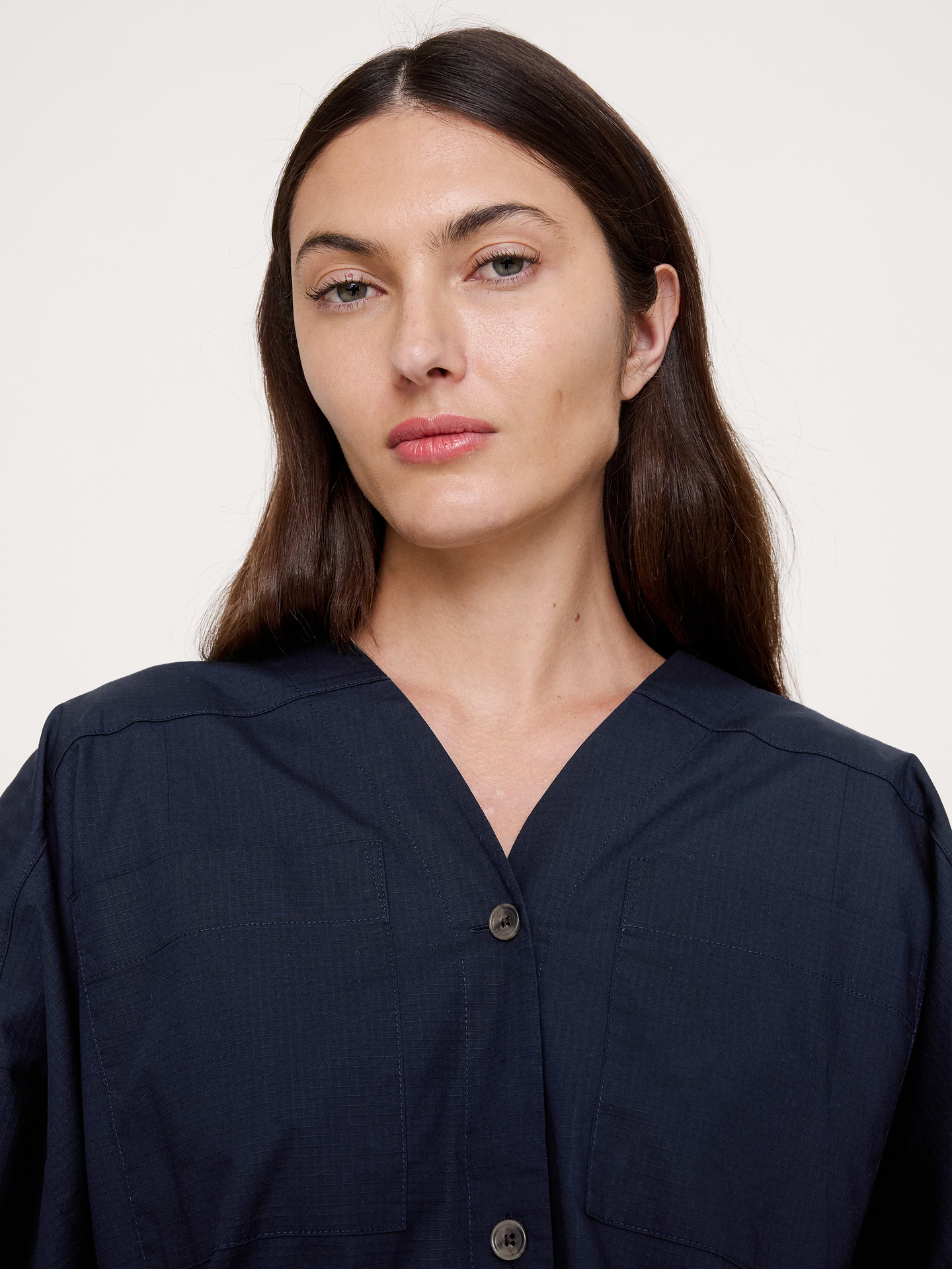 Image number 7 showing, Stretch-Cotton Drawstring-Hem Top
