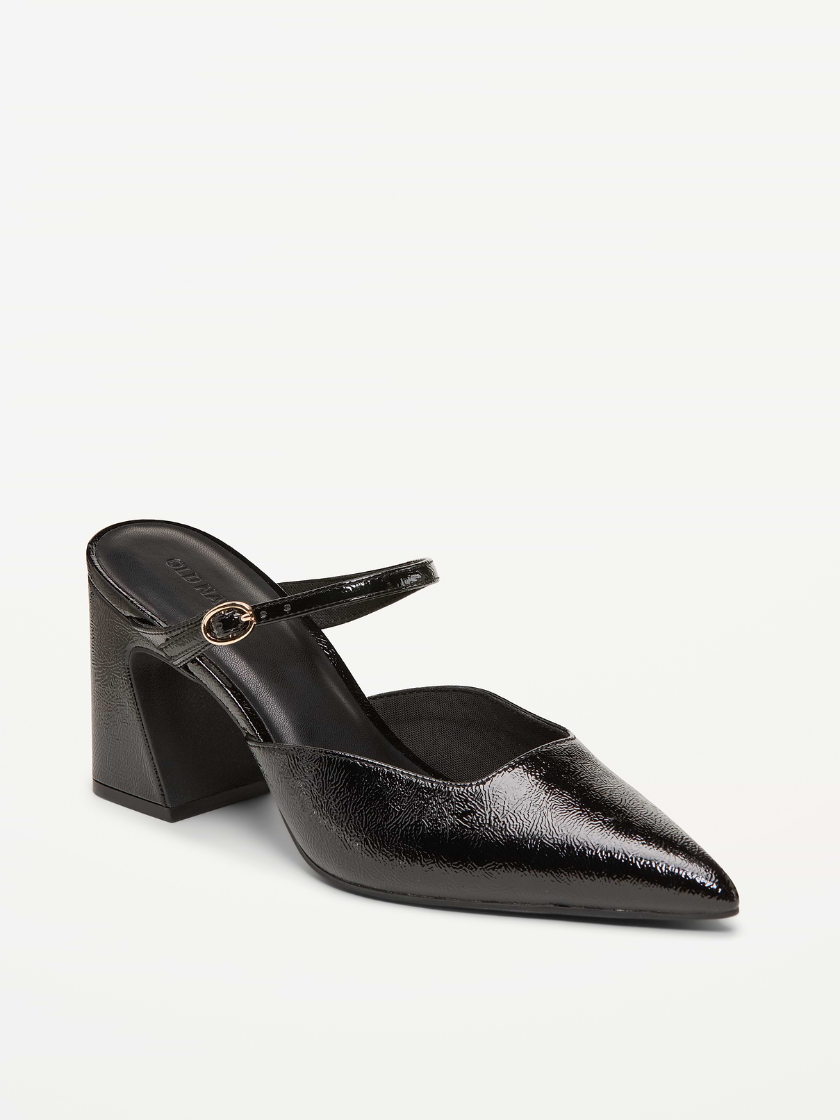 Buckle-Strap Mule Heels for Women