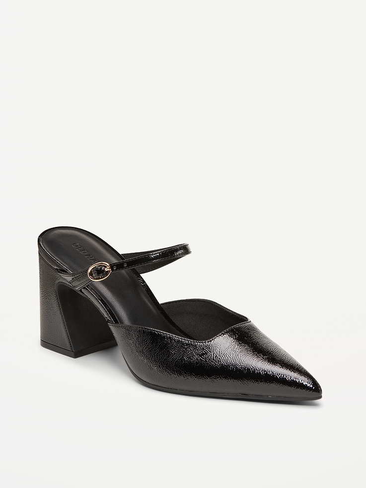 Image number 1 showing, Buckle-Strap Mule Heels for Women