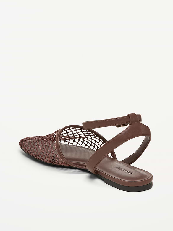 Raffia Slingback Flats for Women