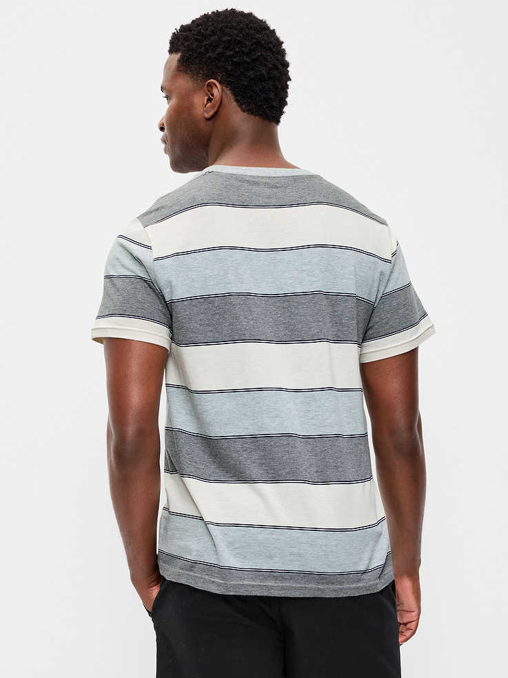 L'image numéro 2 présente T-shirt ras du cou à rayures