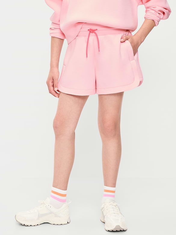 High-Waisted Bounce Fleece Shorts for Girls
