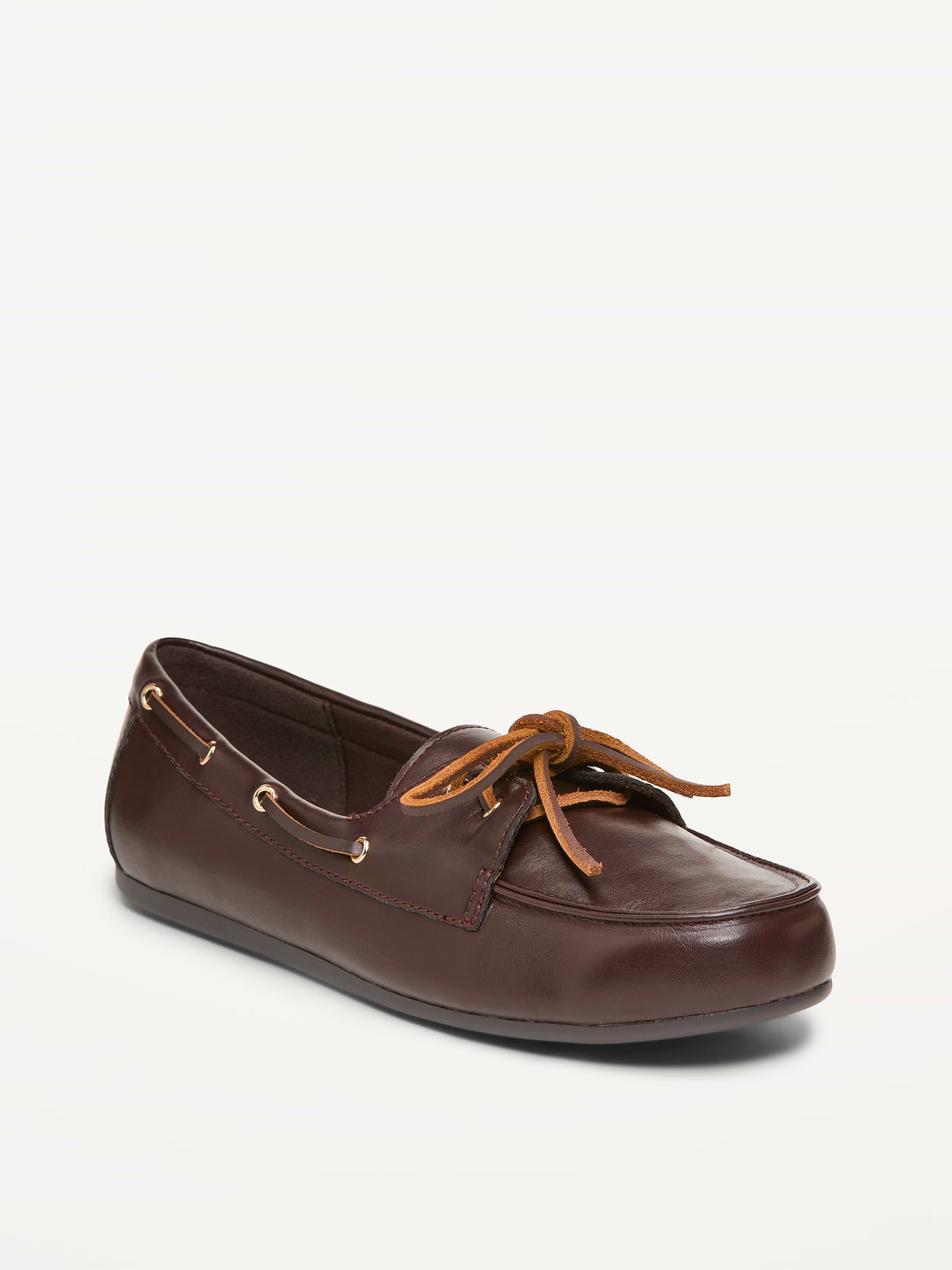 Faux-Leather Boat Shoes for Women