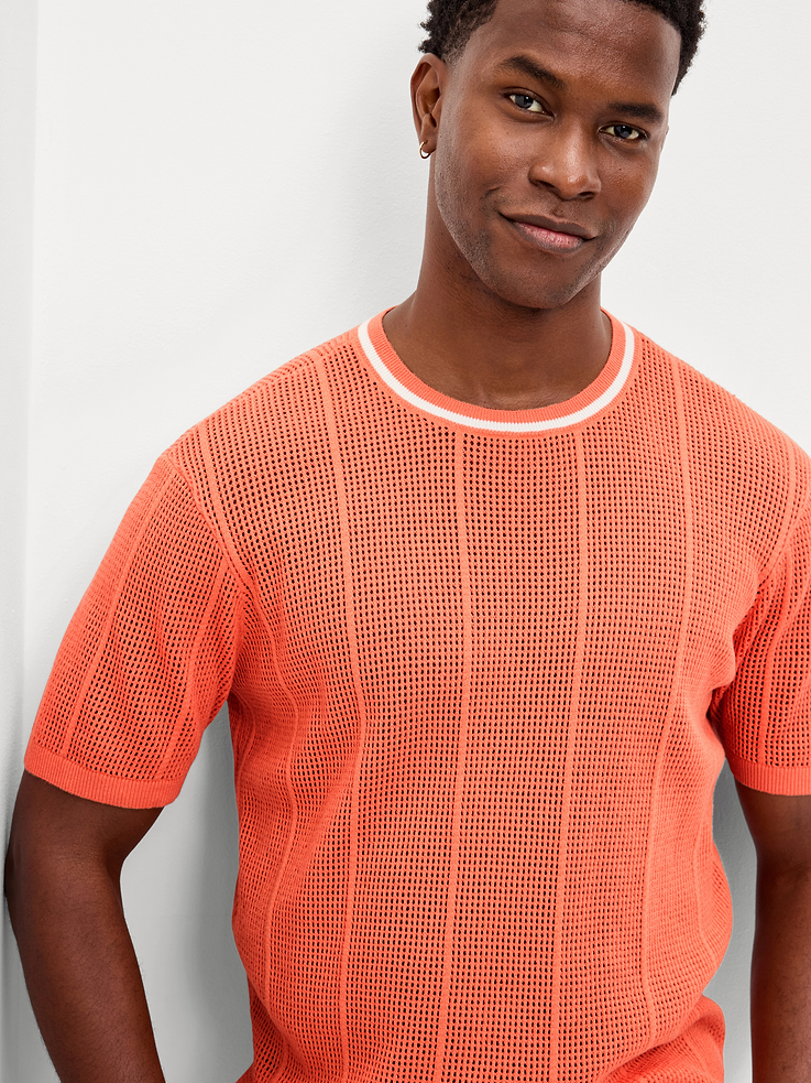 Image number 3 showing, Relaxed Mesh-Knit T-Shirt