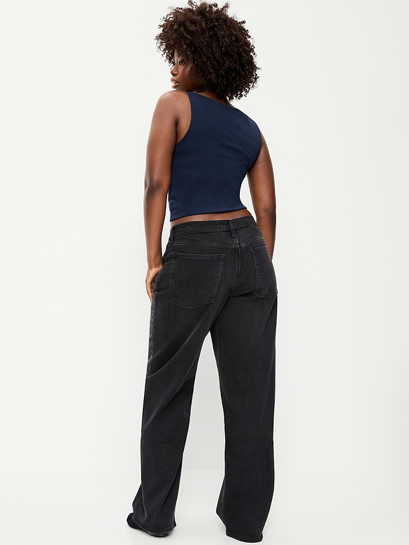 Low-Rise Loose Jeans