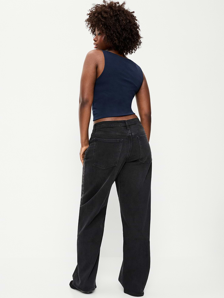 Image number 7 showing, Low-Rise Loose Jeans