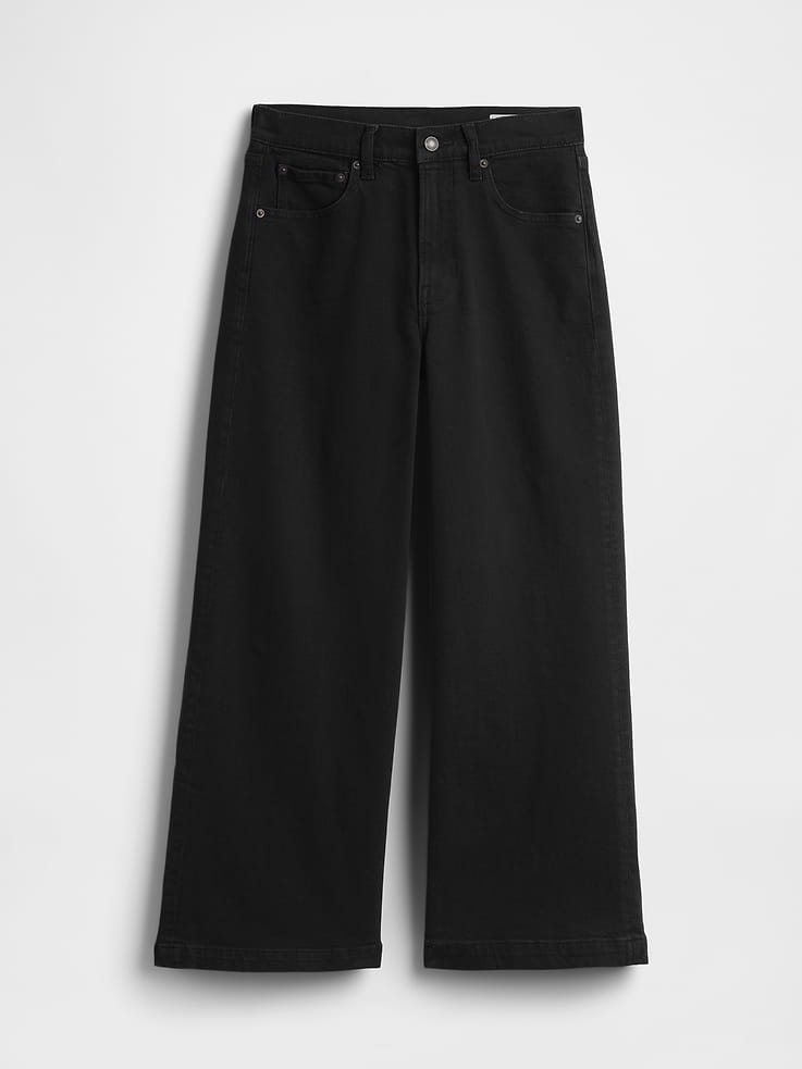 Image number 6 showing, High Rise Stride Wide-Leg Ankle Jeans