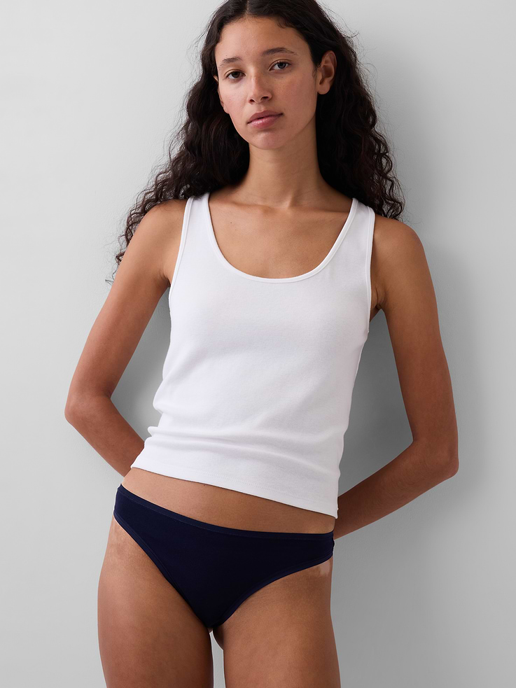 Image 2 of 3, Organic Stretch Cotton Thong (3-Pack)