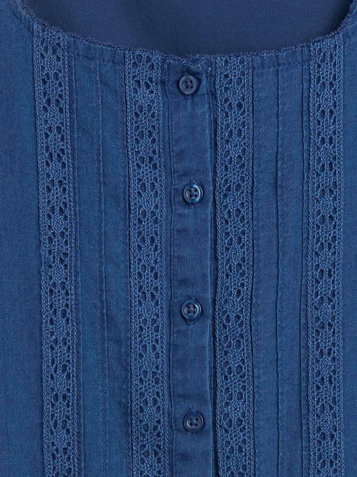 Image number 4 showing, Kids Flutter-Sleeve Lace-Trim Dress