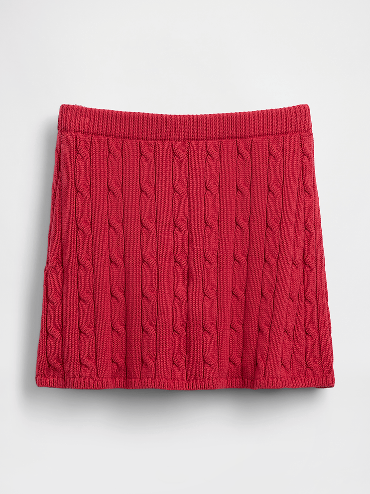 Image number 5 showing, 100% Cotton Cable-Knit Mini Skort