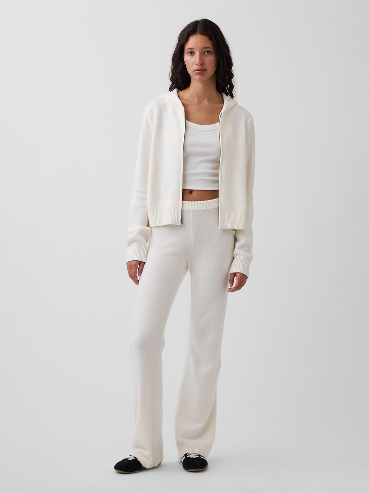 Image number 5 showing, CashSoft Sweater Crop Zip Hoodie