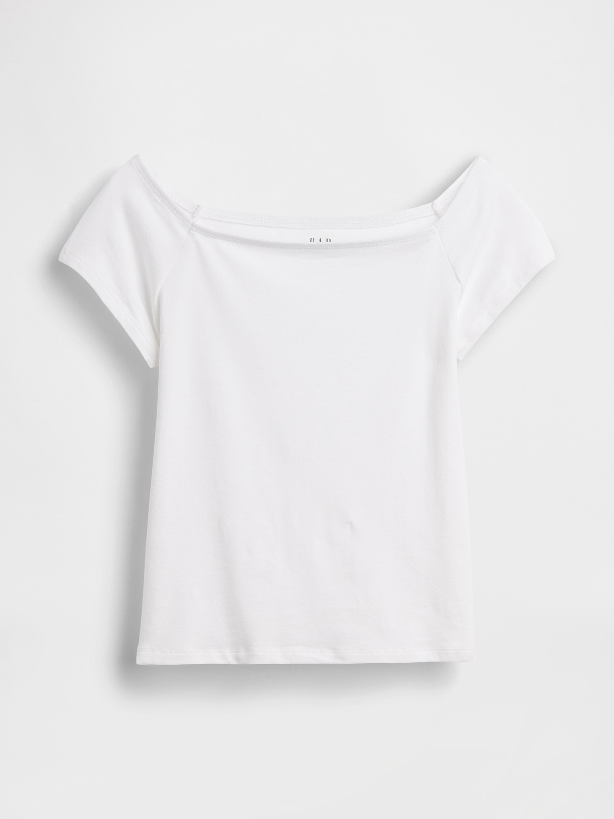 CloseKnit Jersey Off-Shoulder Crop T-Shirt | Gap