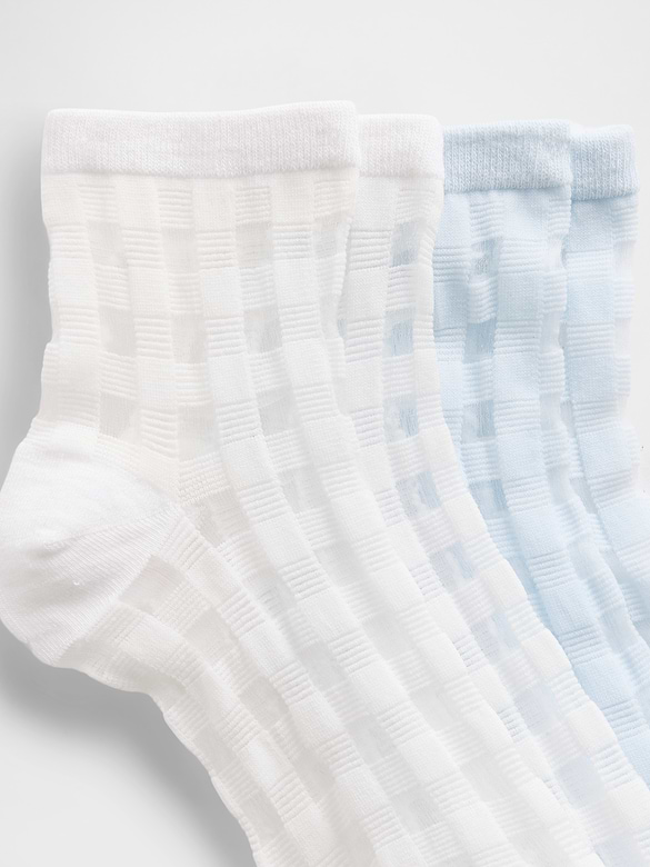 Textured Mesh Crew Socks (2-Pack)