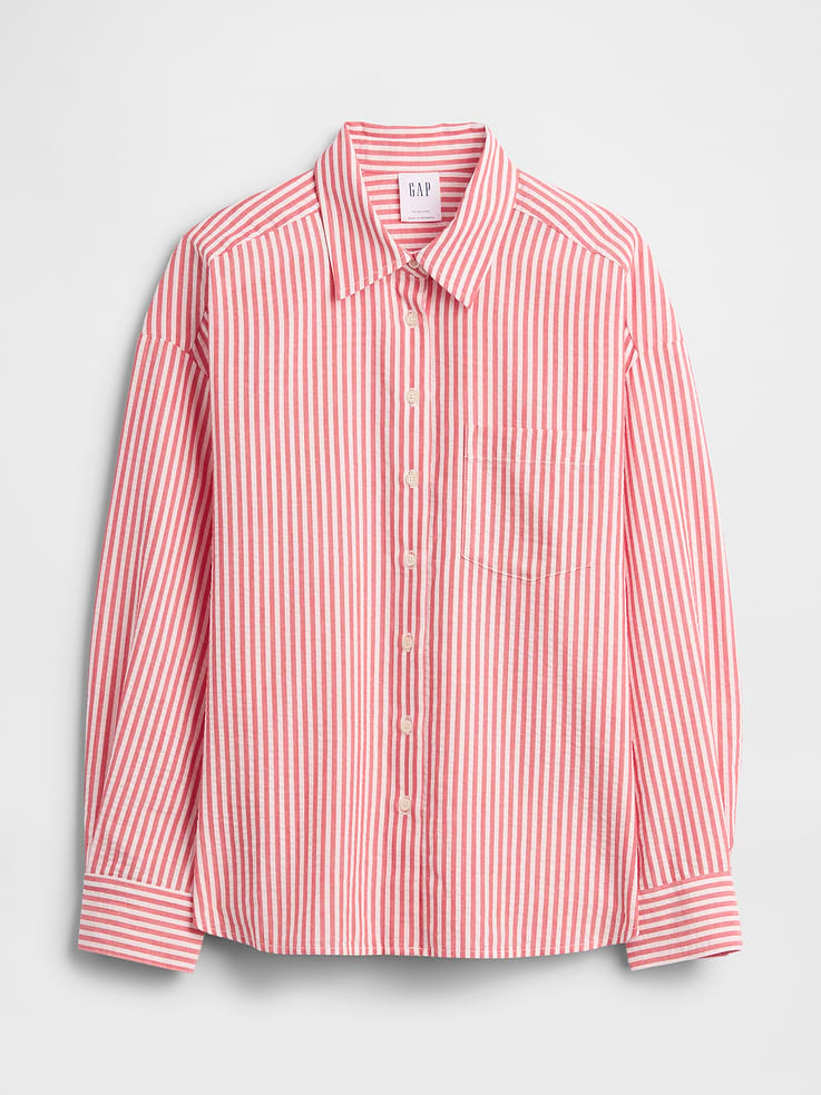 Image number 5 showing, Oversized Shirt in Seersucker