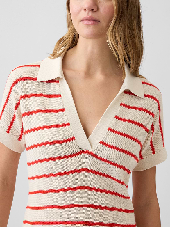 Polo Sweater Mini Dress