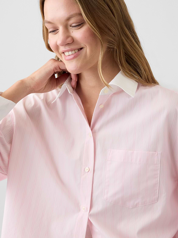 Oversized Shirt in Poplin