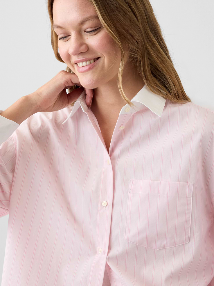 Image number 3 showing, Oversized Shirt in Poplin