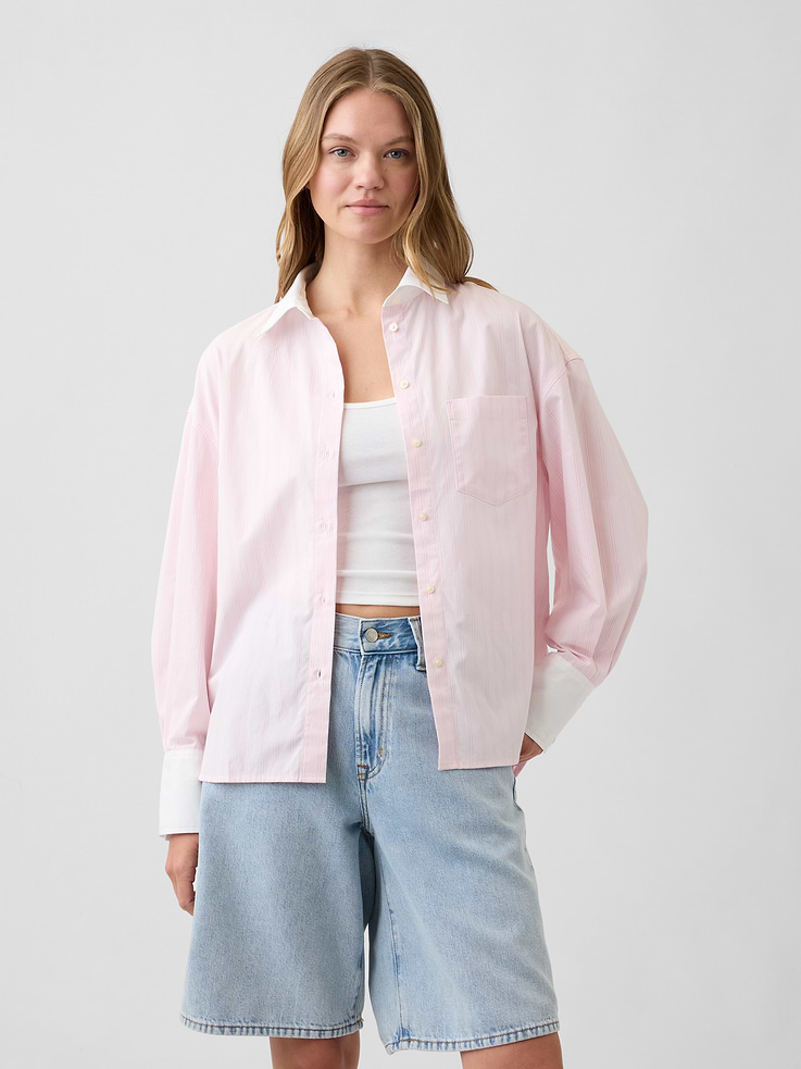 Image number 1 showing, Oversized Shirt in Poplin