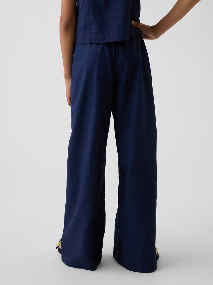 Image number 4 showing, Kids Linen-Cotton Easy Wide-Leg Pants